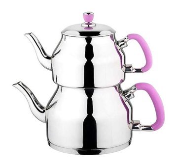 Özkent Symbol K330 Mini Çelik Çaydanlık Pembe