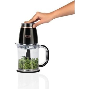 Arnica Gh21133 500 W 1200 ml Plastik Hazneli Öğütücülü 4 Bıçaklı Elektrikli Rondo Siyah