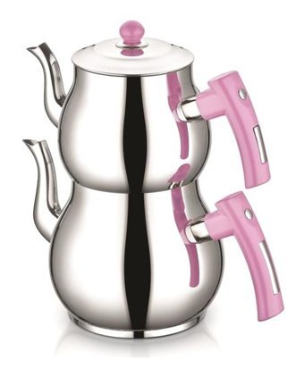 İnter Mercan Çelik Çaydanlık Inox-Pembe