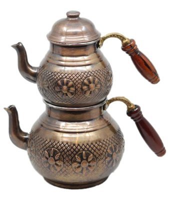Antepsepeti Çiçek Mini Bakır Çaydanlık