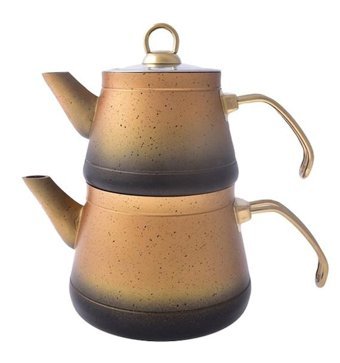 Çelikay Elegance Granit Çaydanlık Altın