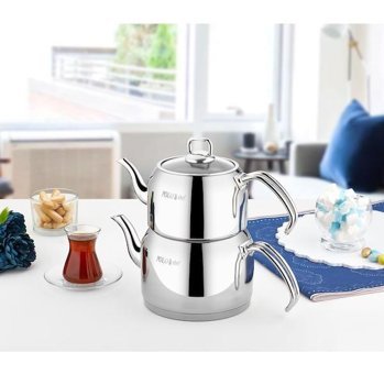 Hüsnüala Mini Çelik Çaydanlık İnox