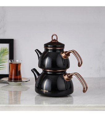 Neva Bitte Sweet Premium N3092 Mini Emaye Çaydanlık Siyah