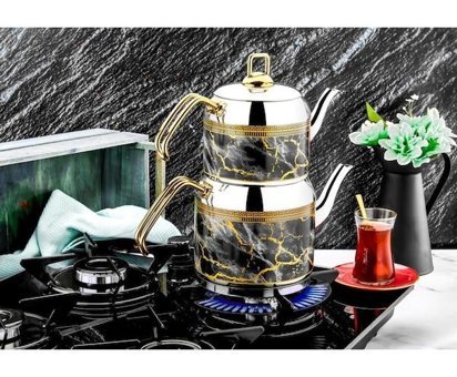 Özlife Işıl 172 Mini Çelik Çaydanlık Altın