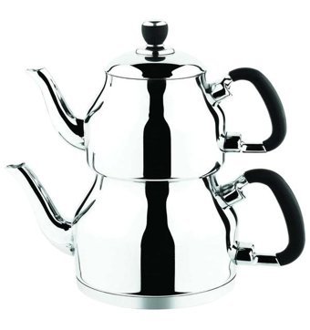 Özkent Symbol K330 Mini Çelik Çaydanlık Siyah