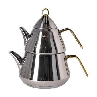 Evimsaray Şahika S1199 Çelik Çaydanlık İnox