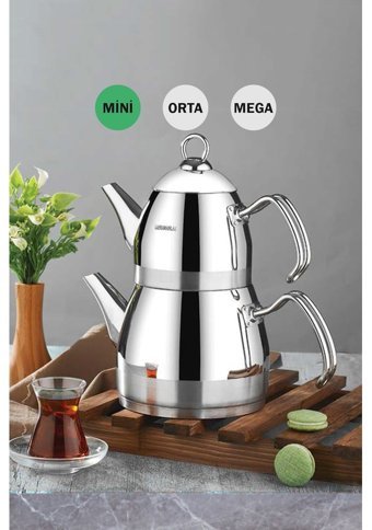 Kahramanlar 1036 Mini Çelik Çaydanlık İnox