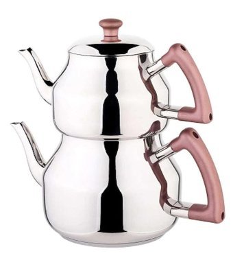 Özkent Marmaris K313 Mini Çelik Çaydanlık Pembe