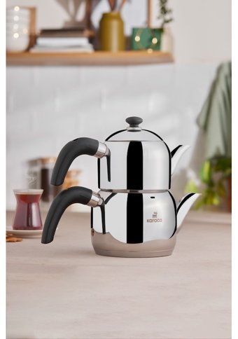 Karaca Edge Mini Çelik Çaydanlık Siyah