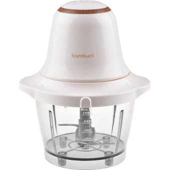 Bambum Magic 600 W 1000 ml Cam Hazneli Öğütücülü Çift Bıçaklı Elektrikli Rondo Krem
