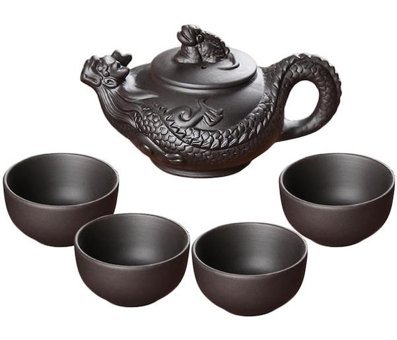 Magideal Kung Fu Mini Porselen Çaydanlık Siyah