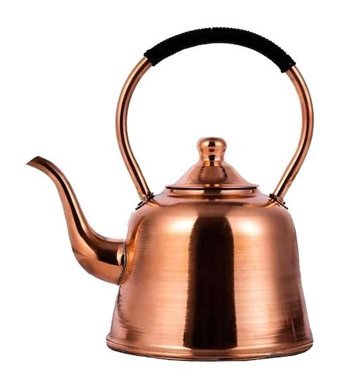Magideal Mini Üstten Kulplu Bakır Çaydanlık Bronz-Kırmızı
