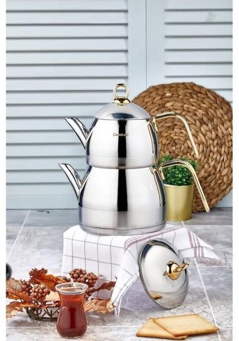 Cooker Premium Ckr2918 Çelik Çaydanlık İnox