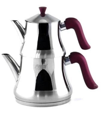 Fms Yıldız 4059 Mini Çelik Çaydanlık İnox-Mor