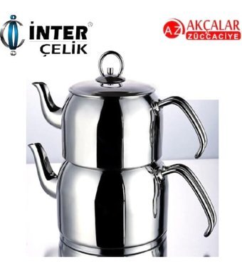 İnter Sahra Mini Çelik Çaydanlık İnox