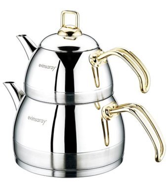 Evimsaray S1185 Çelik Çaydanlık Gri