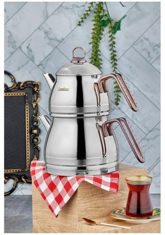 Cooker Lisa Çelik Çaydanlık Rose