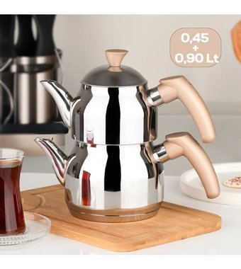 Yonca Belinda Y2019 Midi Çelik Çaydanlık Gri