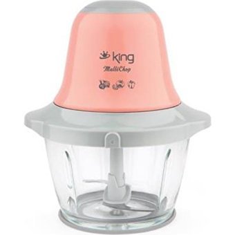 King K 718 600 W 1000 ml Cam Hazneli Öğütücülü Çift Bıçaklı Elektrikli Rondo Pembe