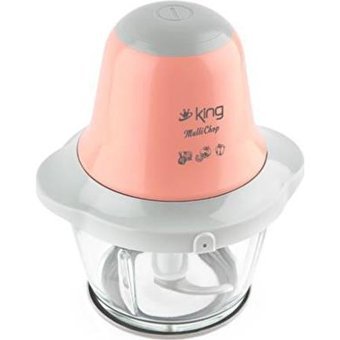 King K 718 600 W 1000 ml Cam Hazneli Öğütücülü Çift Bıçaklı Elektrikli Rondo Pembe