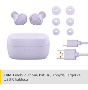 Jabra Elite 3 Kulak İçi Kablosuz Bluetooth Kulaklık Lila