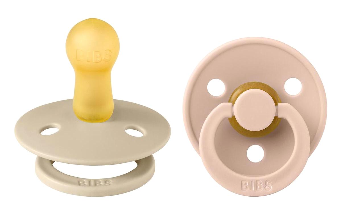 Bibs Colour 6-18 Ay Delikli Ortodontik Damaklı Kauçuk 2'li Emzik Vanilla-Blush