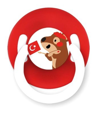 Wee Baby Cool No:2 6-18 Ay Delikli Ortodontik Kiraz Uçlu Silikon Emzik Kırmızı