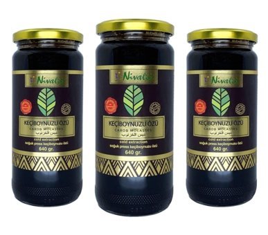 Nivalis Soğuk Sıkım Keçiboynuzu Özü Pekmez 3x640 gr