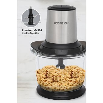 Goldmaster Gm 7277 500 W 1500 ml Cam Hazneli Buz Kırıcılı Öğütücülü 4 Bıçaklı Elektrikli Rondo Gri