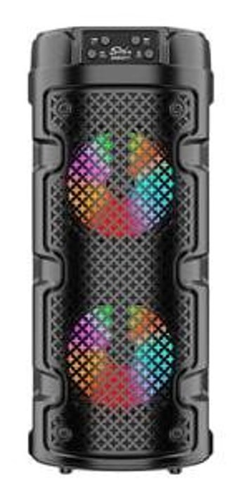 Polygold ZQS4271 2X8 W Taşınabilir Işıklı Siyah Bluetooth Hoparlör