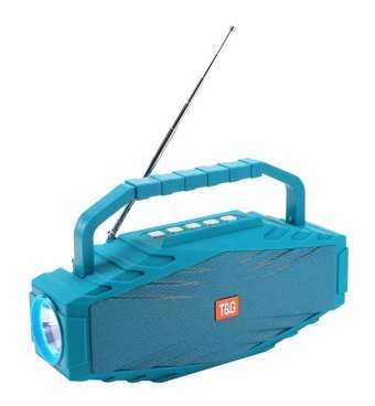 Zore TG-804 Radyolu Taşınabilir Işıklı Mavi Bluetooth Hoparlör