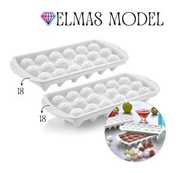 Transformacion Plastik Kapaklı Mini Beyaz Küre Buz Kalıbı