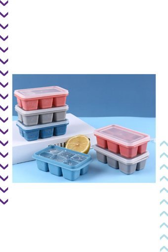 Bimbambom Plastik Kapaklı Renkli Kare Buz Kalıbı