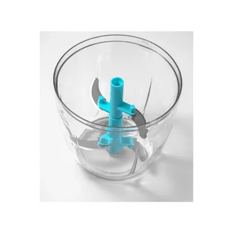 Bluebrush 1000 ml Plastik Hazneli 5 Bıçaklı İpli Doğrayıcı Mavi