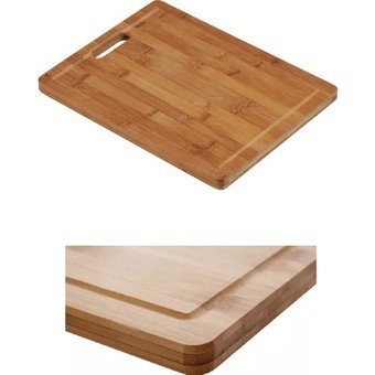 Elegancev Bambu Büyük Kahverengi Tekli Kesme Tahtası