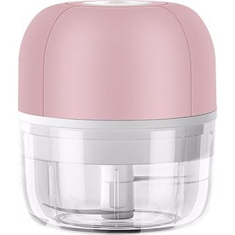 Nefertiya 100 ml Plastik Hazneli Öğütücülü Üç Bıçaklı Mini Şarjlı Rondo Beyaz