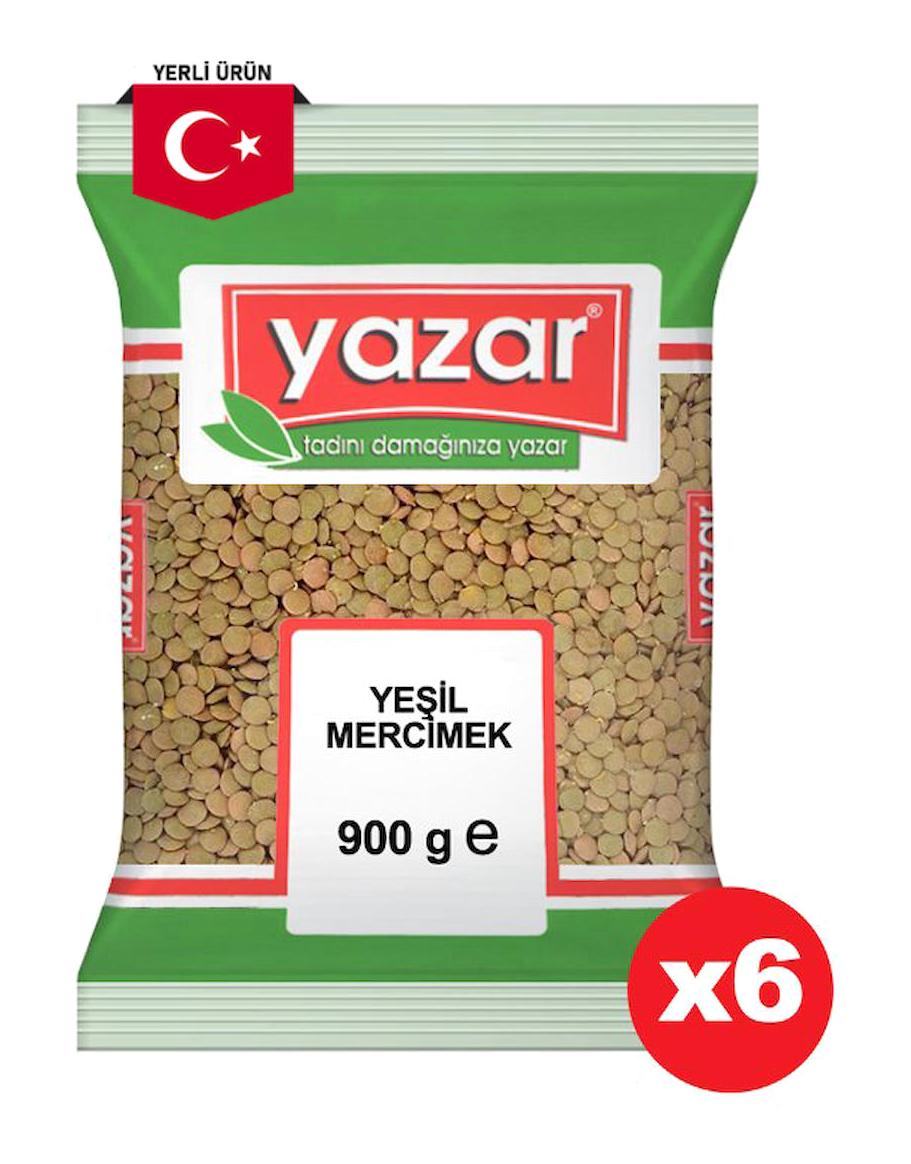 Yazar Yeşil Mercimek 6x900 gr