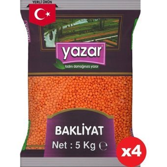 Yazar Yerli Kırmızı Mercimek 4x5 kg