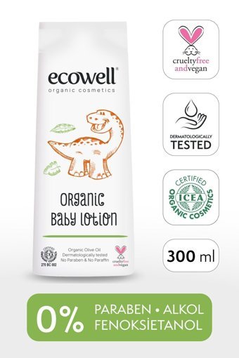 Ecowell Vegan Sertifikalı Parfümsüz Parabensiz Pişik Kremi 300 ml