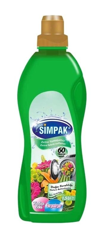 Simpak Doğa Ferahlığı Konsantre 60 Yıkama Yumuşatıcı 1500 ml