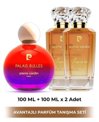 Pierre Cardin Palais Bulles ve Lumiere De La Vie 3 Parça Kadın Parfüm Seti EDP