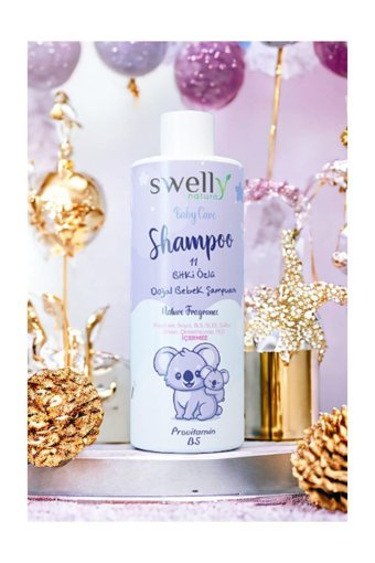 Swelly Natura Bitki Özlü Göz Yakmayan Hipoalerjenik Yenidoğan Hassas Ciltler İçin Doğa Esintisi Bebek Şampuanı 350 ml