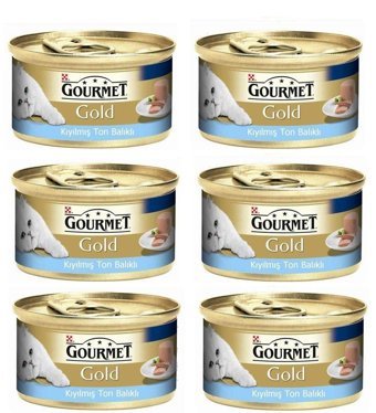 Purina Gourmet Gold Ton Balıklı Kıyılmış Yetişkin Yaş Kedi Maması 6x85 gr