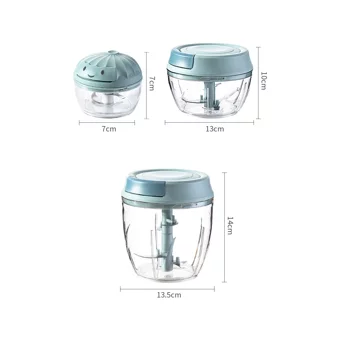 Bluebrush 600 ml Plastik Hazneli İpli Doğrayıcı Mavi