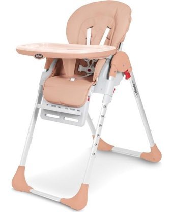 Kiwi Koala All In One Alüminyum-Plastik Emniyet Kemeri 25 kg Kapasiteli Tekerleksiz Tepsili Oturaklı Yükselticili Katlanır Portatif Mama Sandalyesi Somon