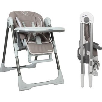 Renolux Sophie La Girafe So Chic Çelik 5 Noktalı Emniyet Kemeri 15 kg Kapasiteli Tekerleksiz Sandalye Üstü Tepsili Oturaklı Yükselticili Katlanır Portatif Mama Sandalyesi Bej