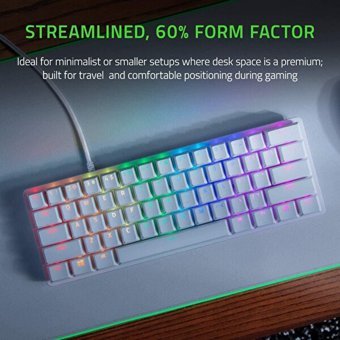 Razer RZ03-03390400-R3M1 İngilizce Q RGB 61 Tuşlu Red Switch Kablolu Beyaz Mekanik Gaming Klavye