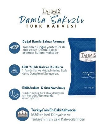 Tahmis Damla Sakızlı Türk Kahvesi 10x100 gr