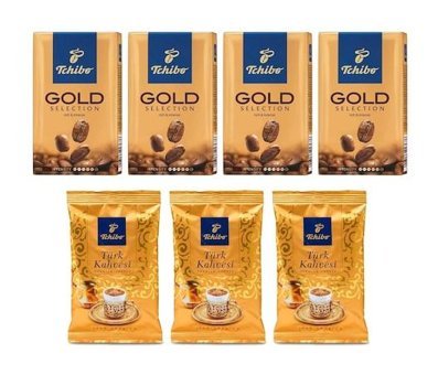 Tchibo Gold Filtre Kahve 4 x 250 G + Türk Kahvesi 3 x 100 G