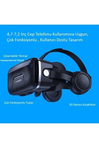 Vr Shinecon 3D Oyun Oynanabilen 5.5-7.2 inç Bluetooth 100 °C Sanal Gerçeklik Gözlükleri